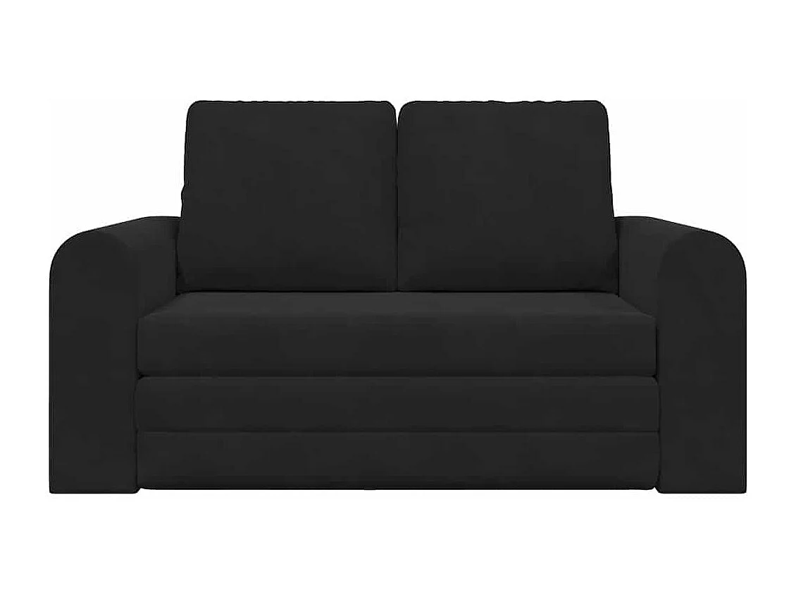 Zwarte slaapbank 148 x 71 x 83 cm fluweel