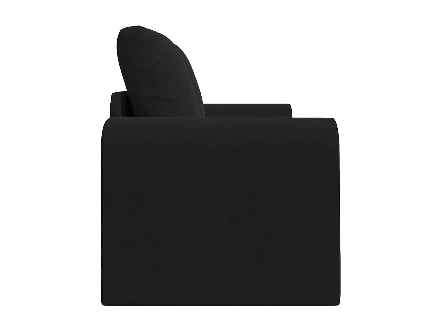 Zwarte slaapbank 148 x 71 x 83 cm fluweel