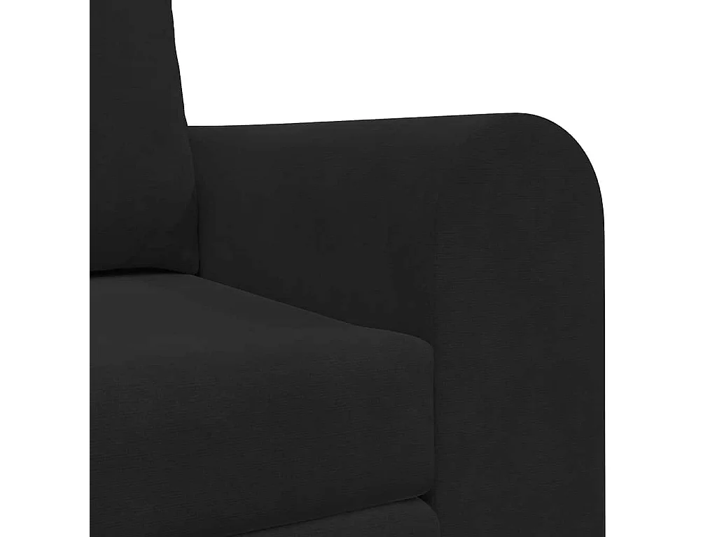 Canapé convertible 2 places en velours noir LIT 148x71x83 cm