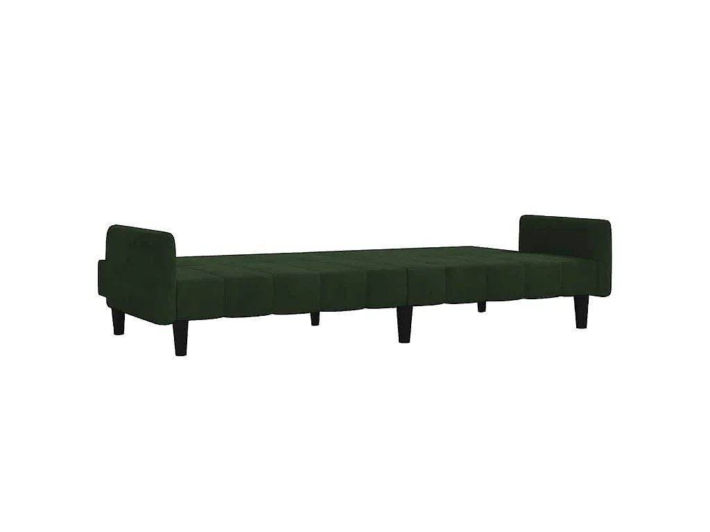 Sofá cama de 2 plazas de terciopelo verde oscuro