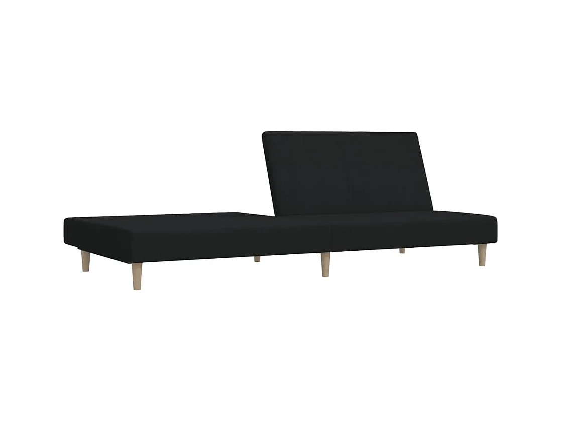 Sofá cama de 2 plazas de tela negra
