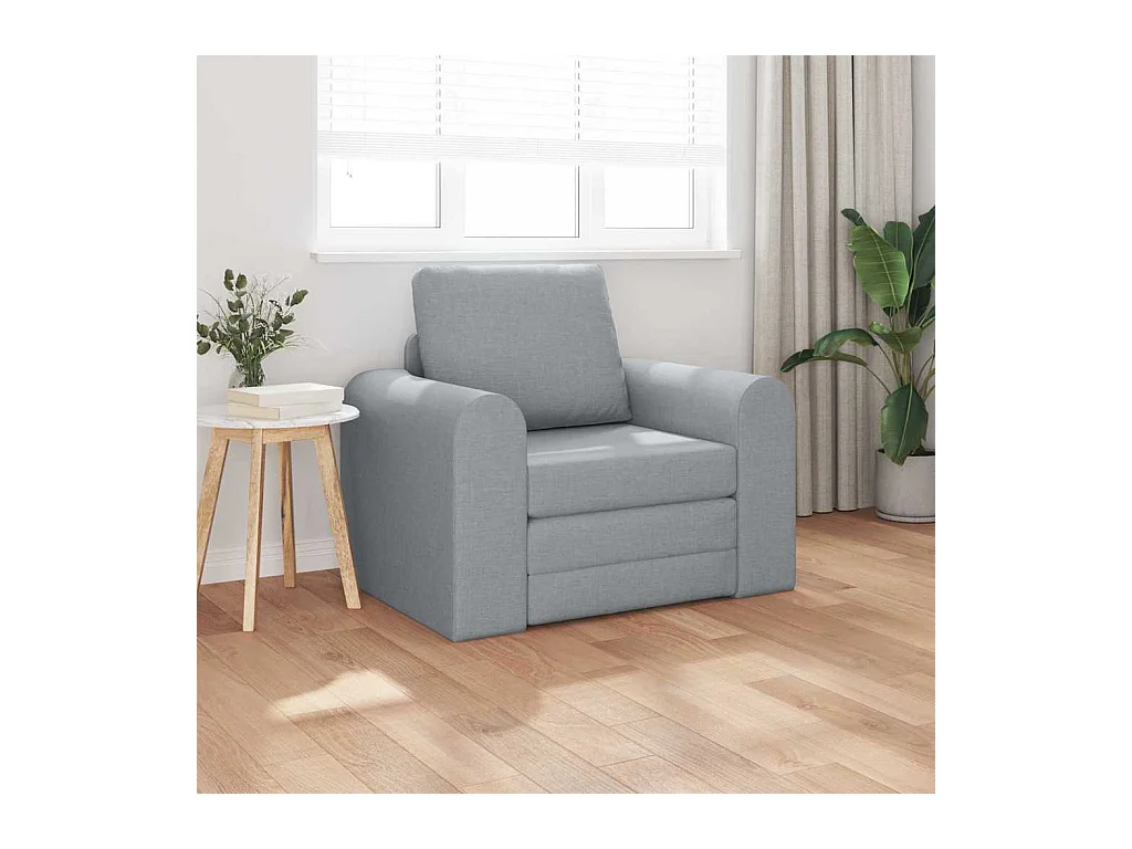 Divano letto grigio chiaro 98 x 71 x 83 cm tessuto