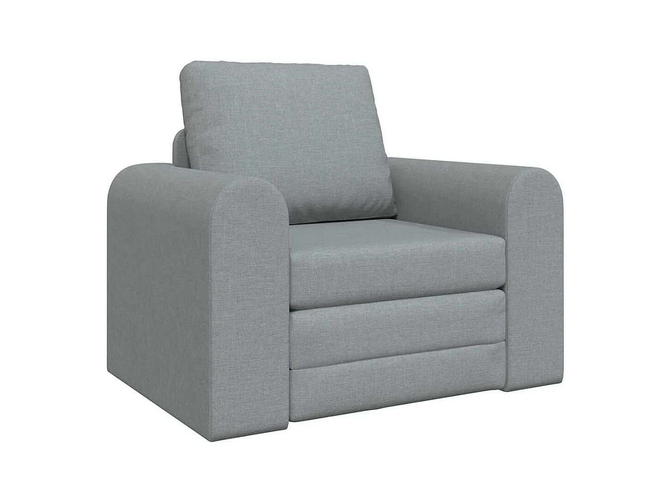 Divano letto grigio chiaro 98 x 71 x 83 cm tessuto