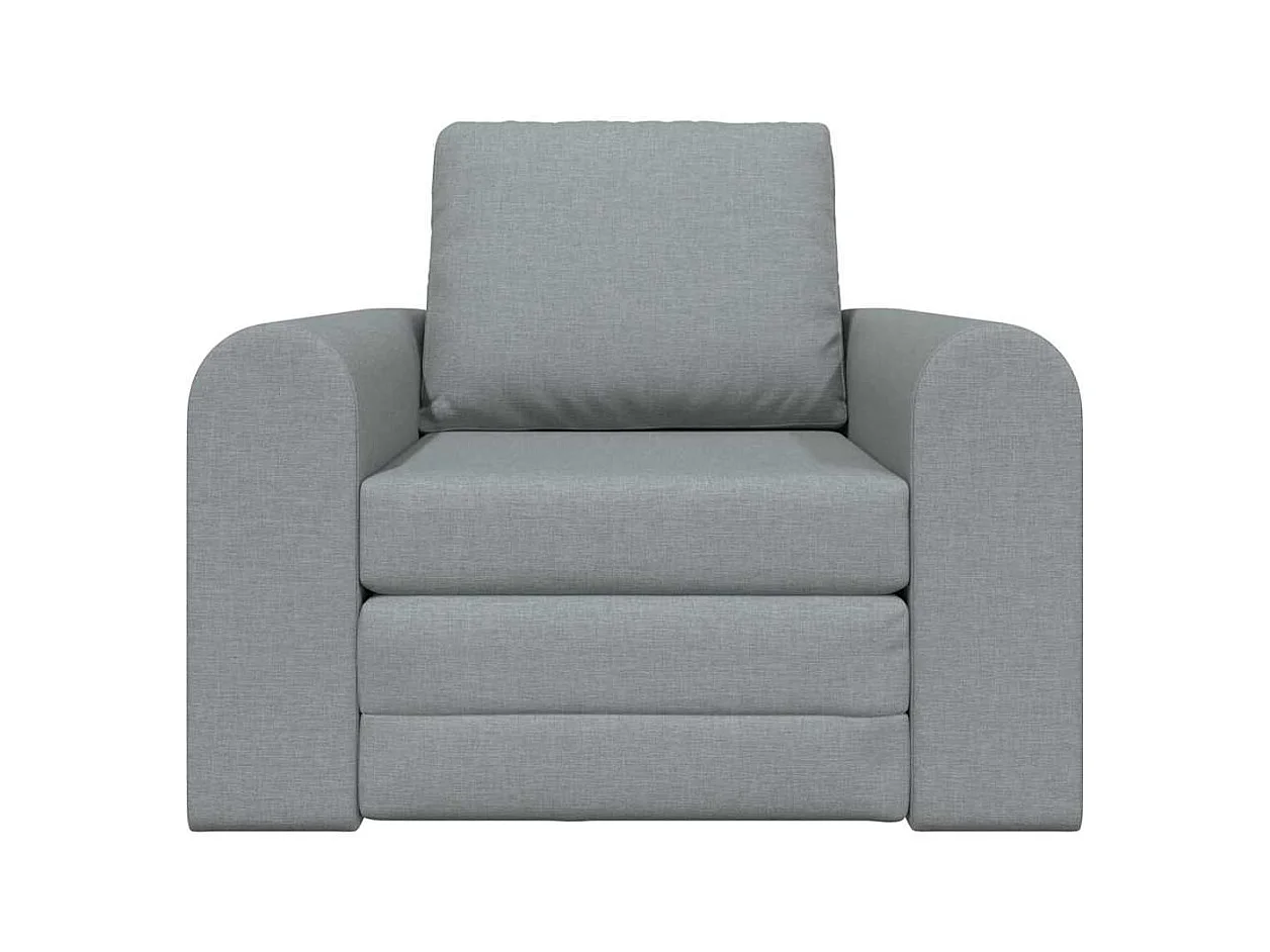 Divano letto grigio chiaro 98 x 71 x 83 cm tessuto