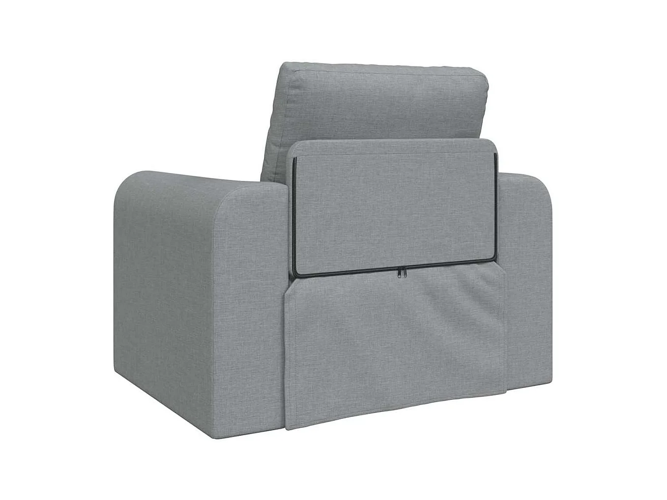 Divano letto grigio chiaro 98 x 71 x 83 cm tessuto