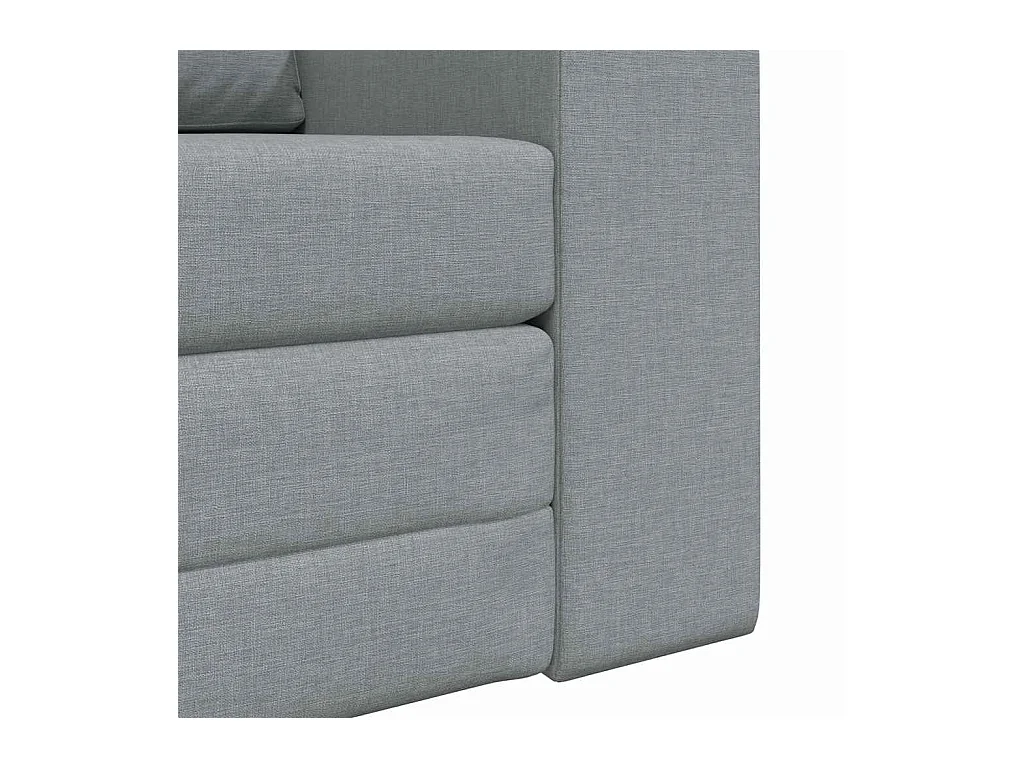 Divano letto grigio chiaro 98 x 71 x 83 cm tessuto