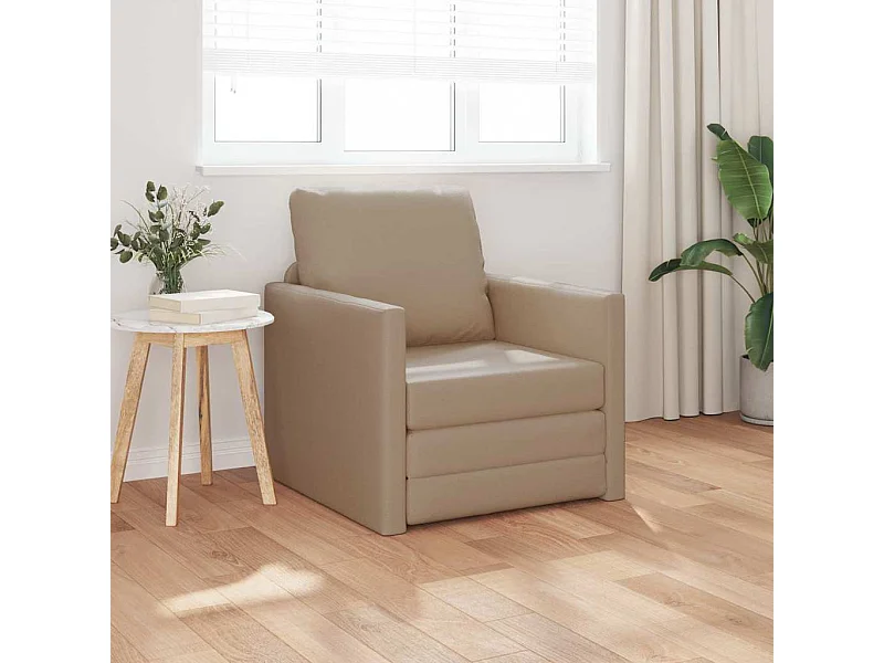 Sofa Lit de Sol Cappuccino 74 x 77 x 81 cm Faux cuir