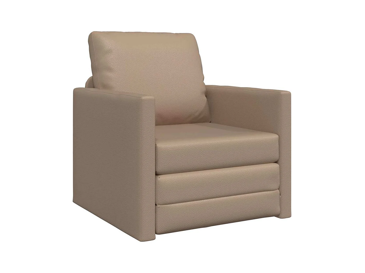 Sofa Lit de Sol Cappuccino 74 x 77 x 81 cm Faux cuir