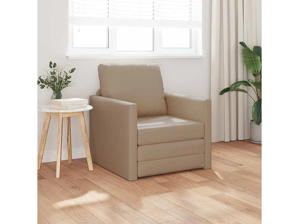 Bank Lit de Sol Cappuccino 74 x 77 x 81 cm Kunst cuir