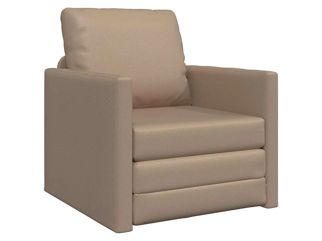 Sofa Lit de Sol Cappuccino 74 x 77 x 81 cm Faux cuir