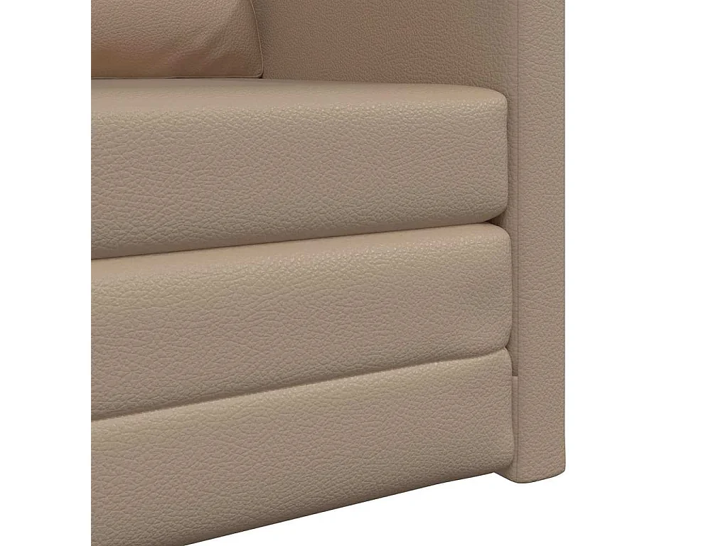 Sofa Lit de Sol Cappuccino 74 x 77 x 81 cm Faux cuir