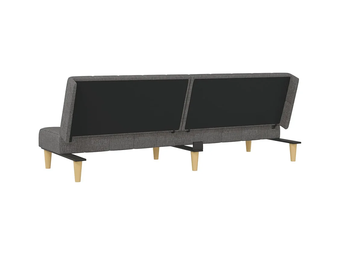 Sofá cama de 2 plazas de tela gris claro