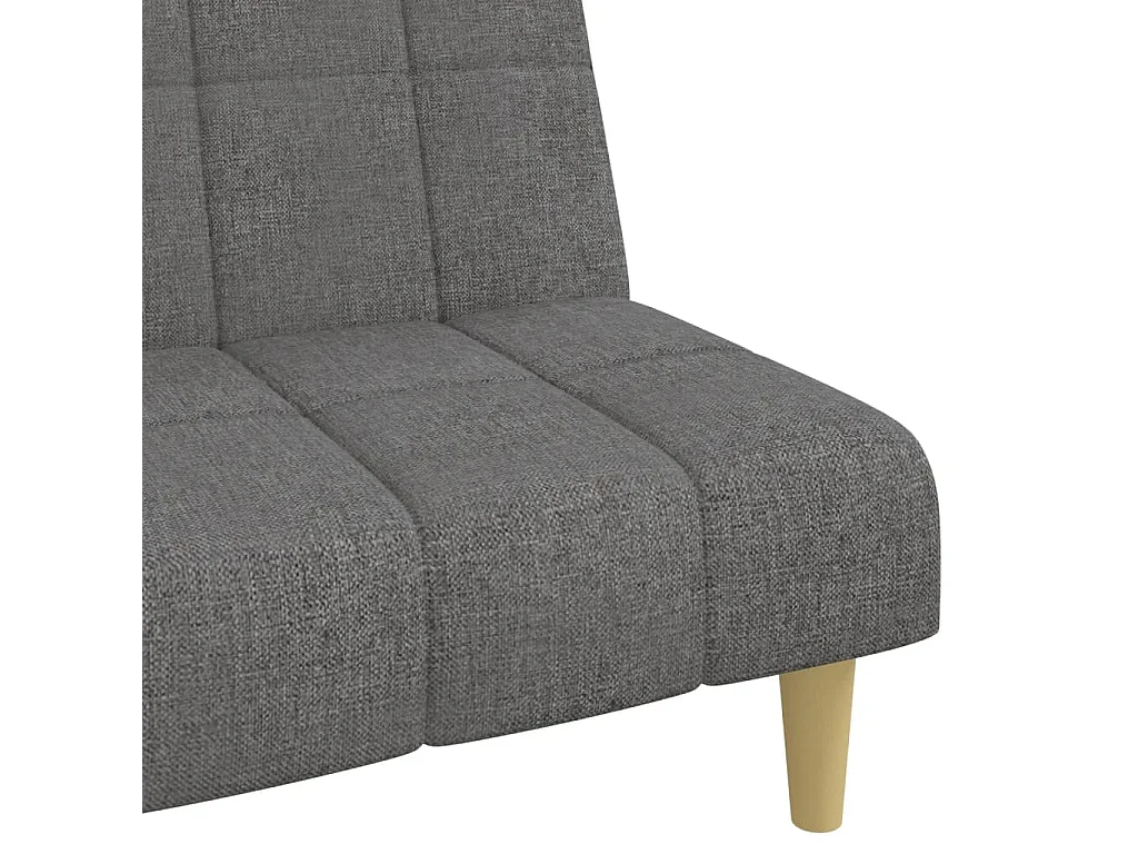 Sofá cama de 2 plazas de tela gris claro