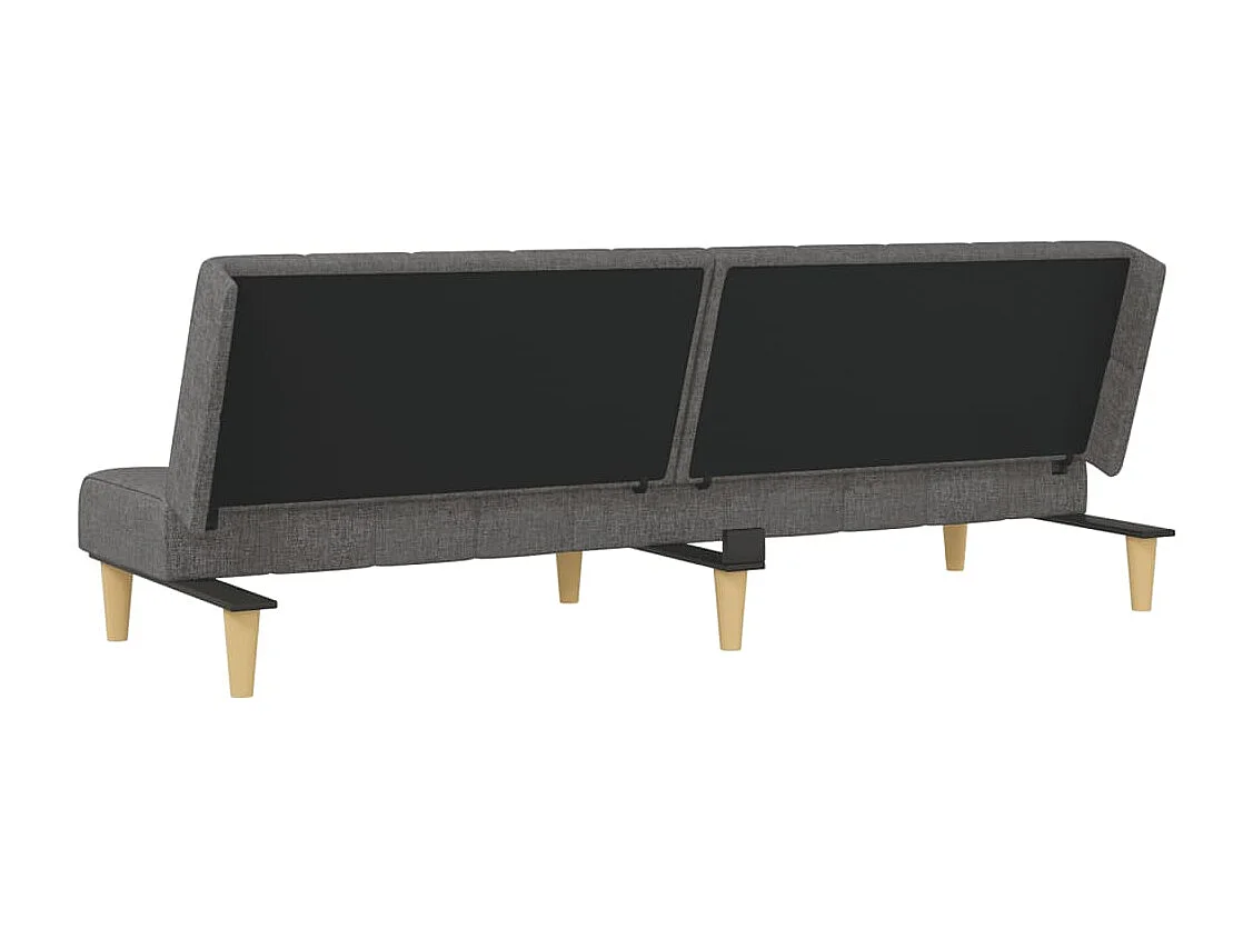 Sofá cama de 2 plazas de tela gris claro