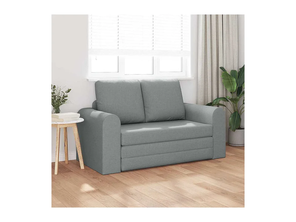 Divano letto grigio chiaro 148 x 71 x 83 cm tessuto