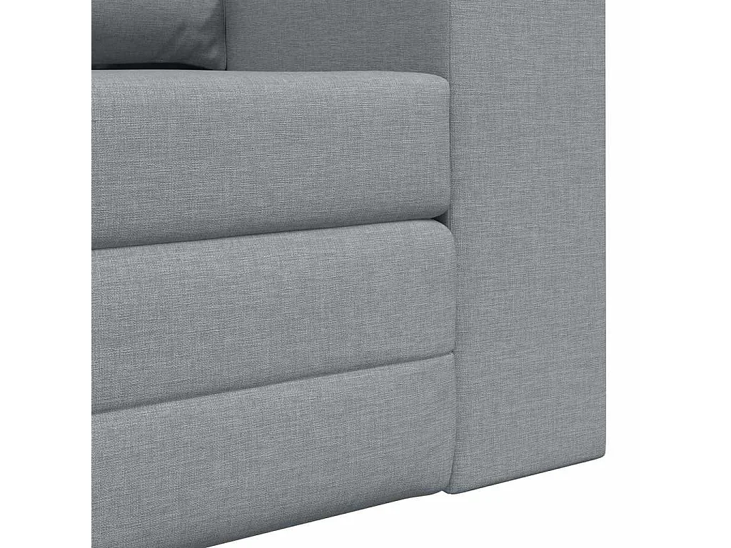 Divano letto grigio chiaro 148 x 71 x 83 cm tessuto