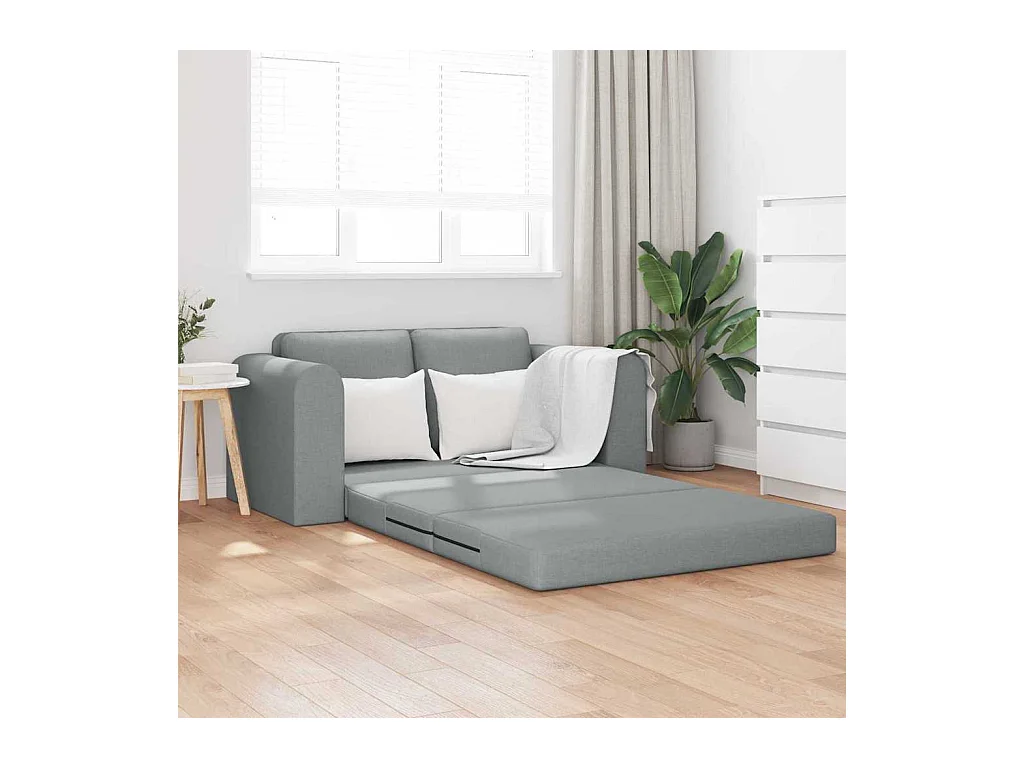Canapé-Lit Gris clair 148 x 71 x 83 cm tissu