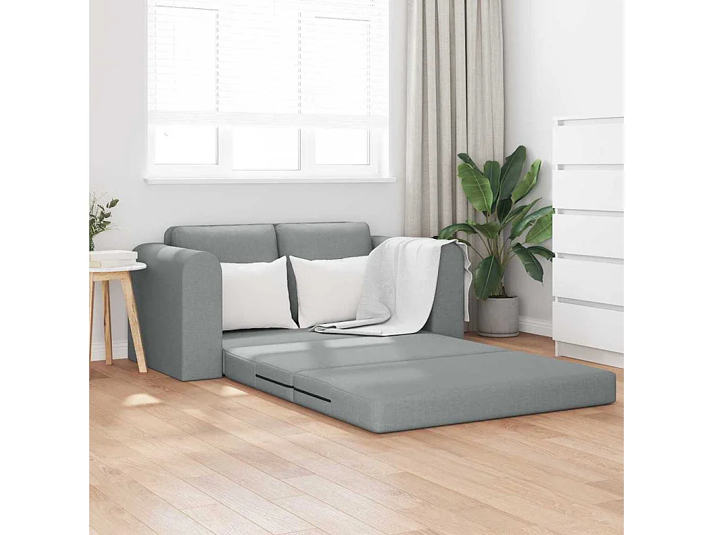 Canapé-Lit Gris clair 148 x 71 x 83 cm tissu