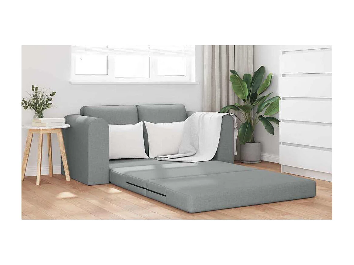 Canapé-Lit Gris clair 148 x 71 x 83 cm tissu