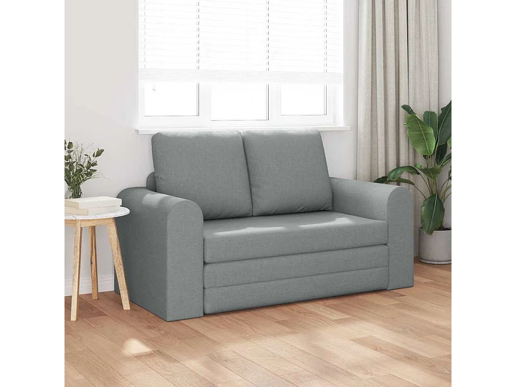 Divano letto grigio chiaro 148 x 71 x 83 cm tessuto