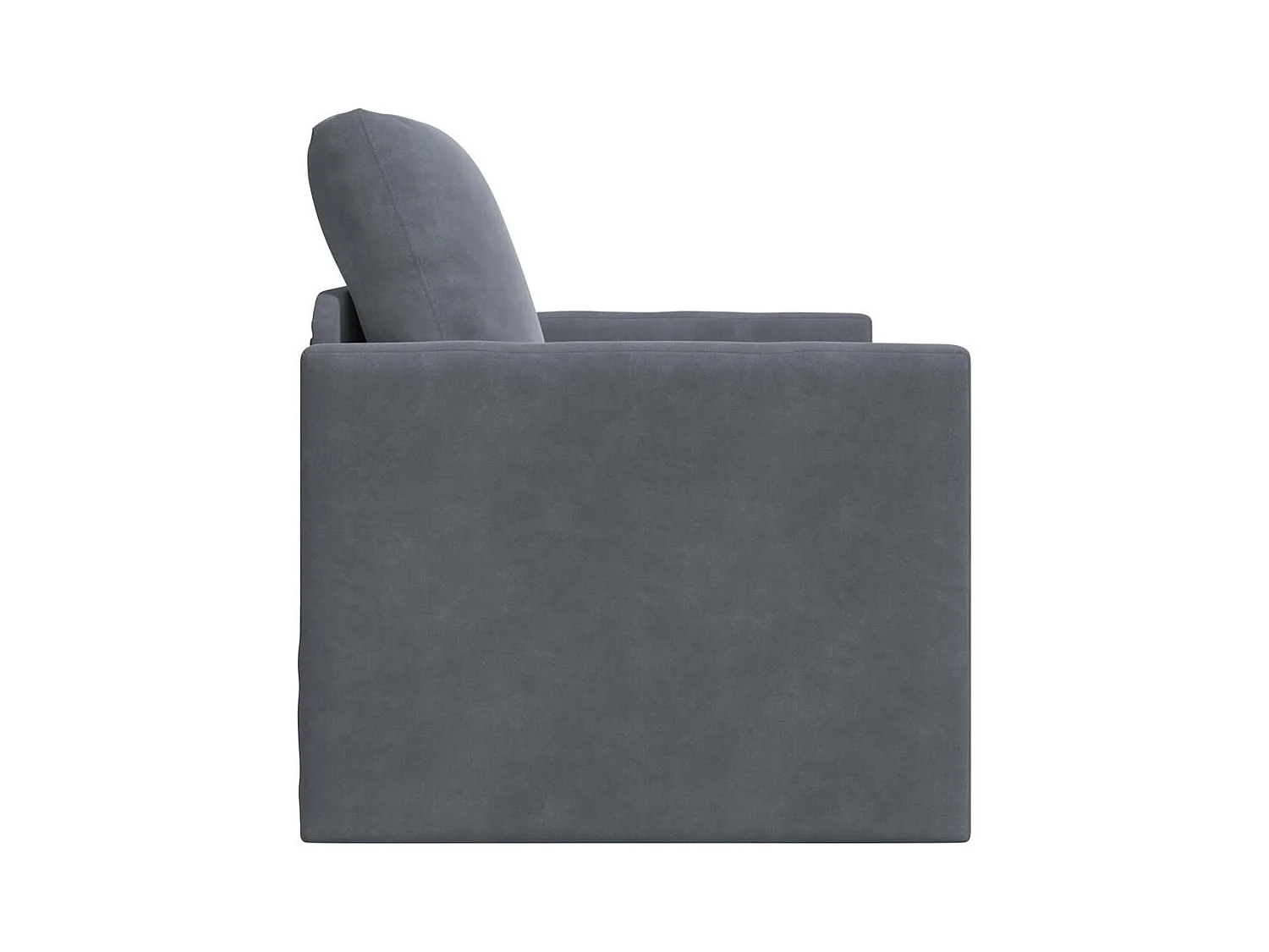 Divano letto con cuscino Grigio scuro 74 x 77 x 81 cm Velluto