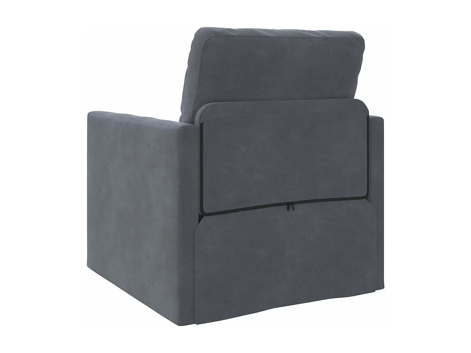 Canapé-lit avec coussin Gris foncé 74 x 77 x 81 cm Velours