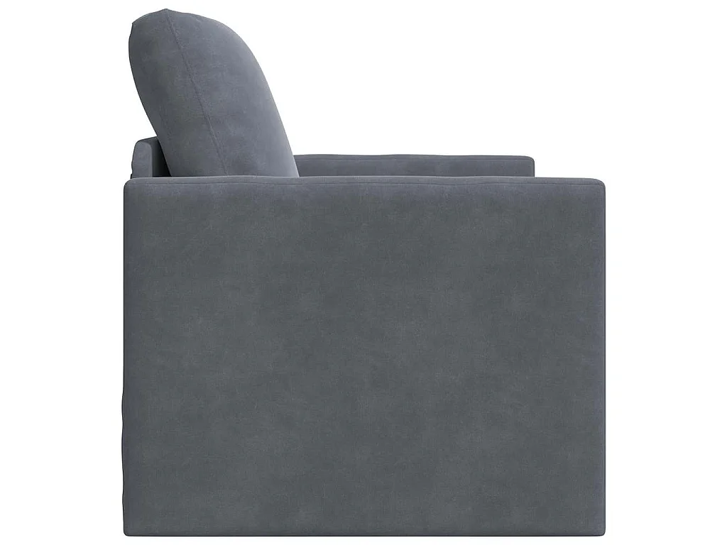 Canapé-lit avec coussin Gris foncé 74 x 77 x 81 cm Velours