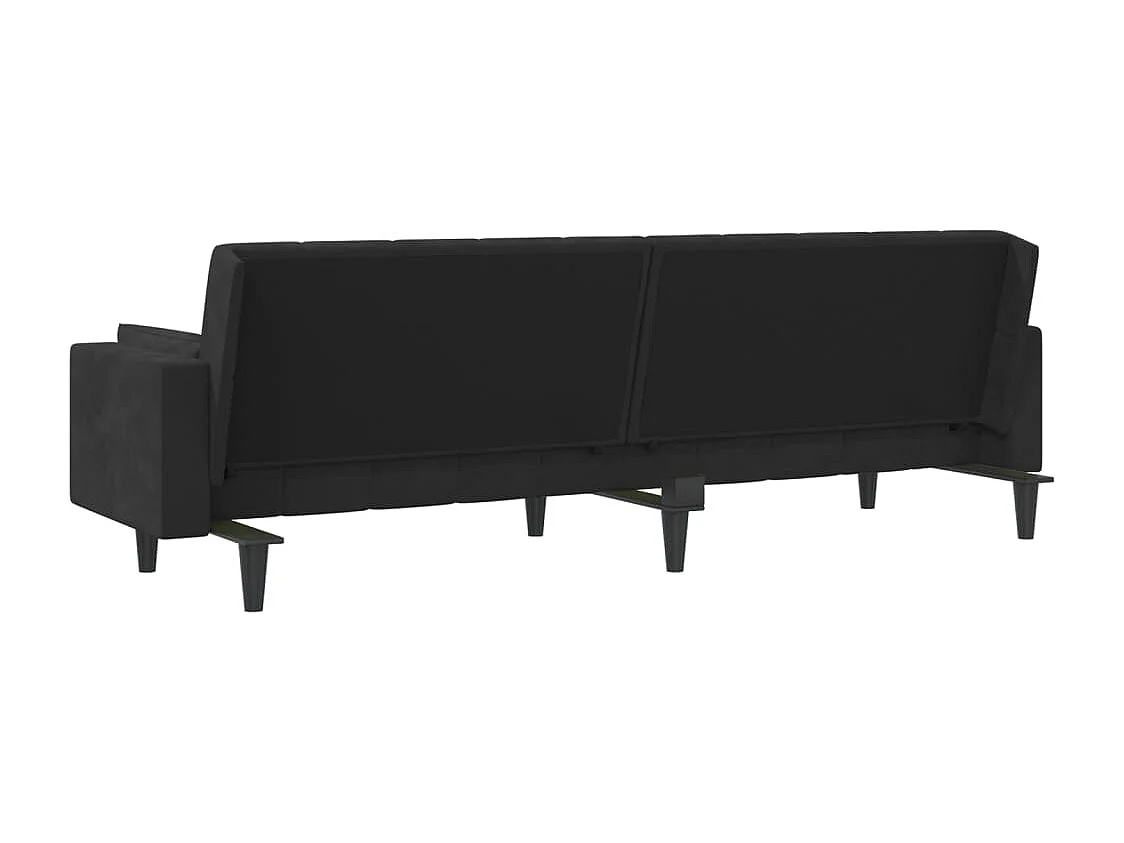 2-zits slaapbank met twee kussens Black Velvet