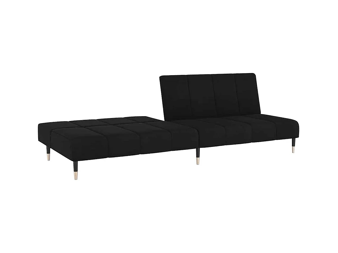 Sofá cama de 2 plazas de terciopelo negro
