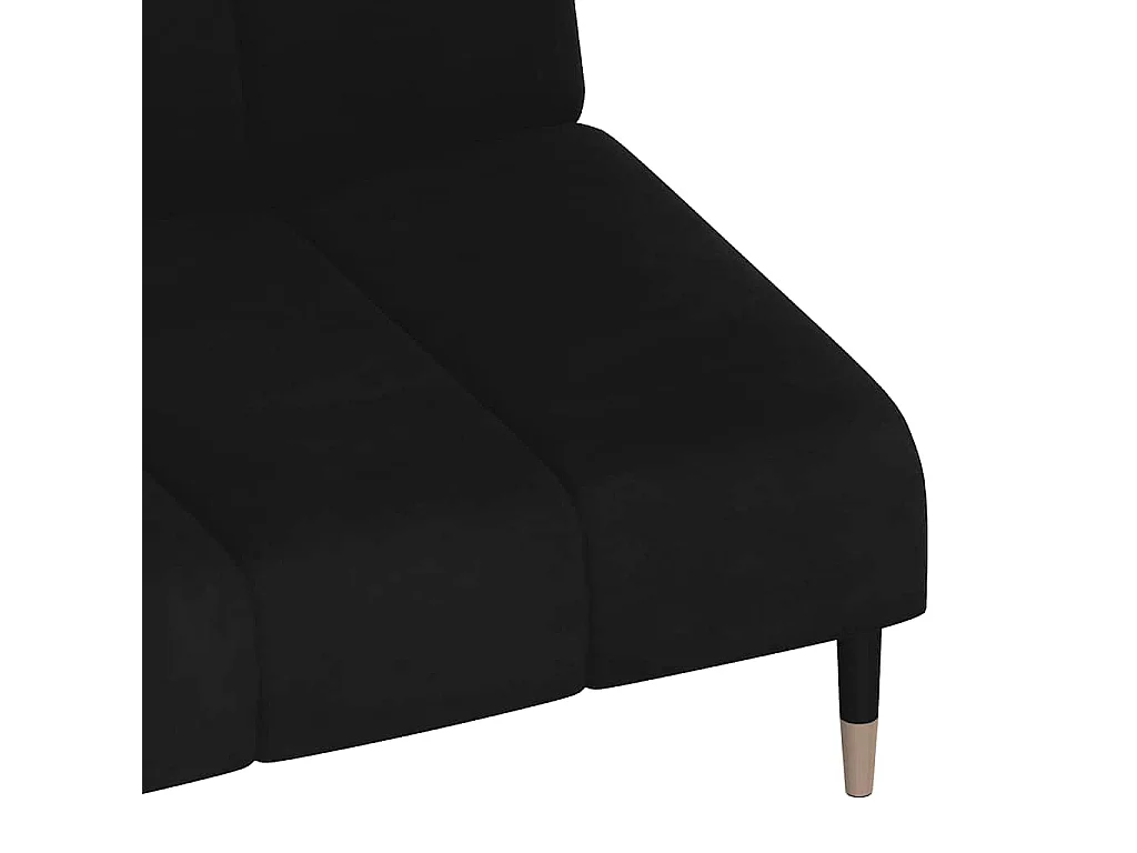 Sofá cama de 2 plazas de terciopelo negro