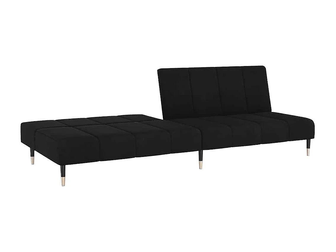 Sofá cama de 2 plazas de terciopelo negro
