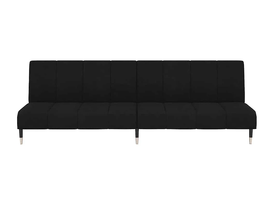 Sofá cama de 2 plazas de terciopelo negro