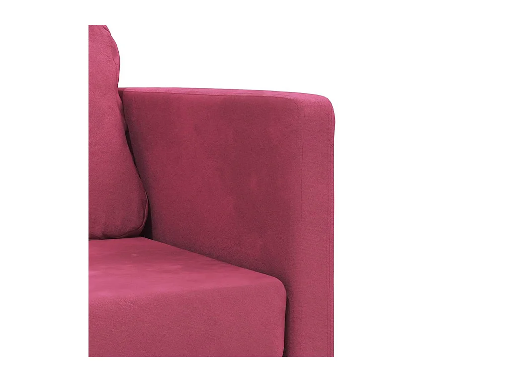 2-in-1 slaapbank in bordeauxrood 122x204x55 cm fluweel