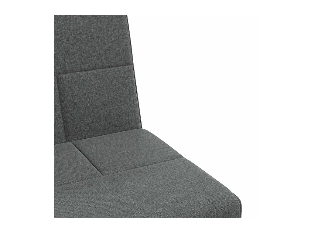 Sofá cama de tela gris oscuro con portavasos