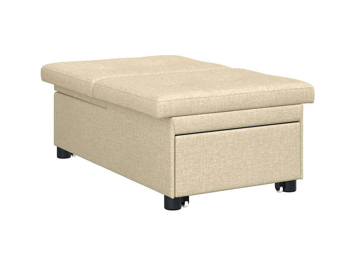 Canapé-Lit Crème 194 x 67 x 37 cm tissu