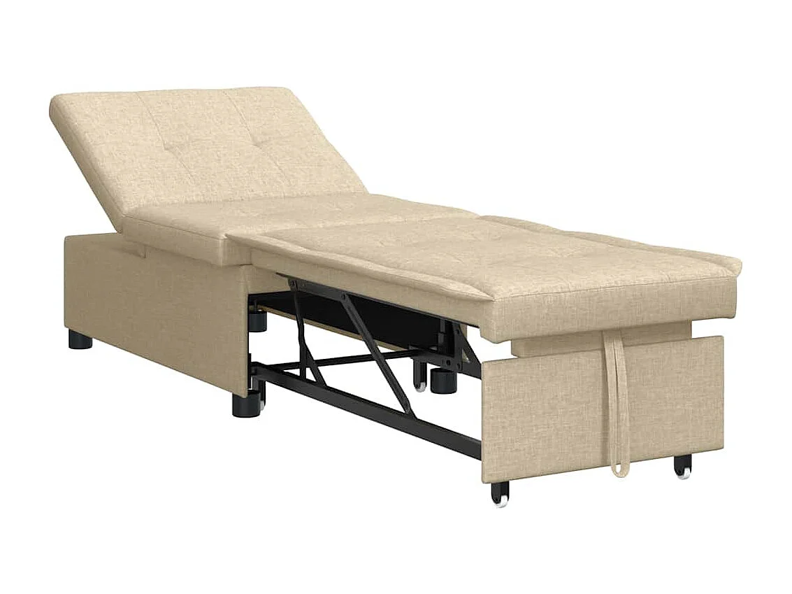 Canapé-Lit Crème 194 x 67 x 37 cm tissu