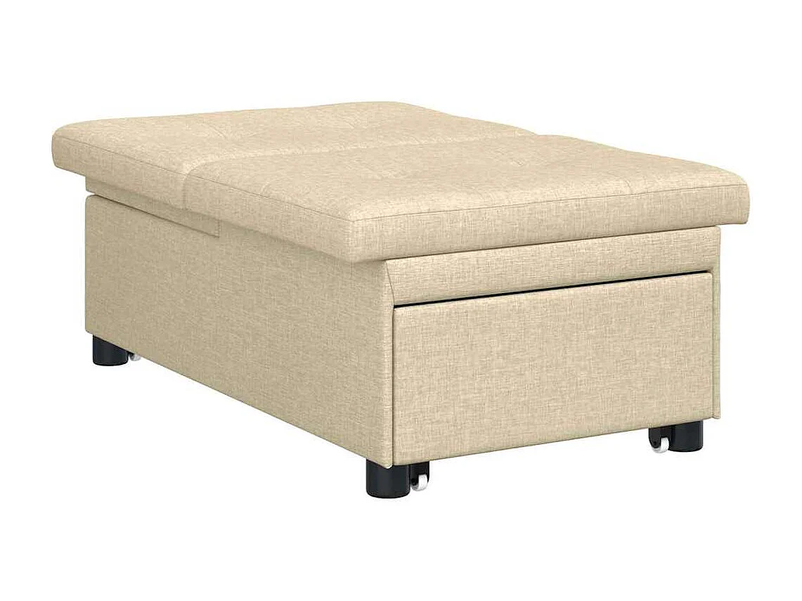 Canapé-Lit Crème 194 x 67 x 37 cm tissu