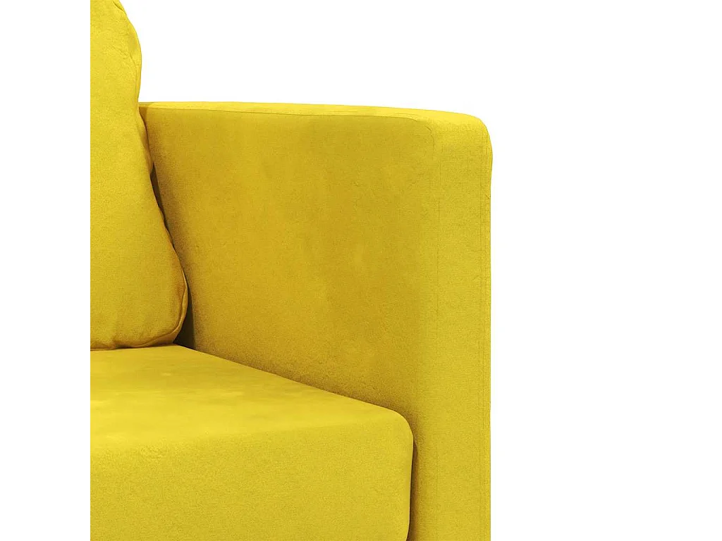 Divano letto 2 in 1 giallo scuro 122x204x55 cm velluto