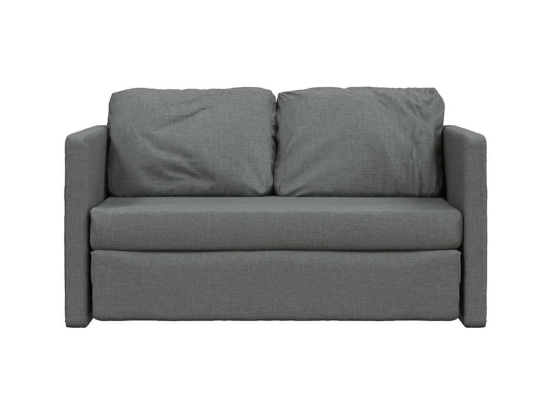 Divano letto 2 in 1 grigio scuro 112x174x55 cm tessuto