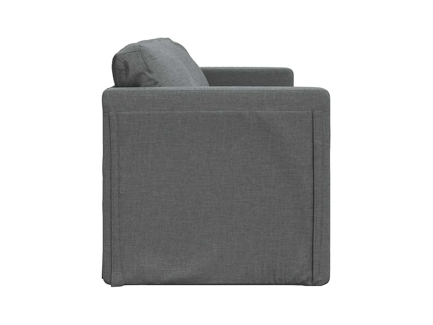 Divano letto 2 in 1 grigio scuro 112x174x55 cm tessuto