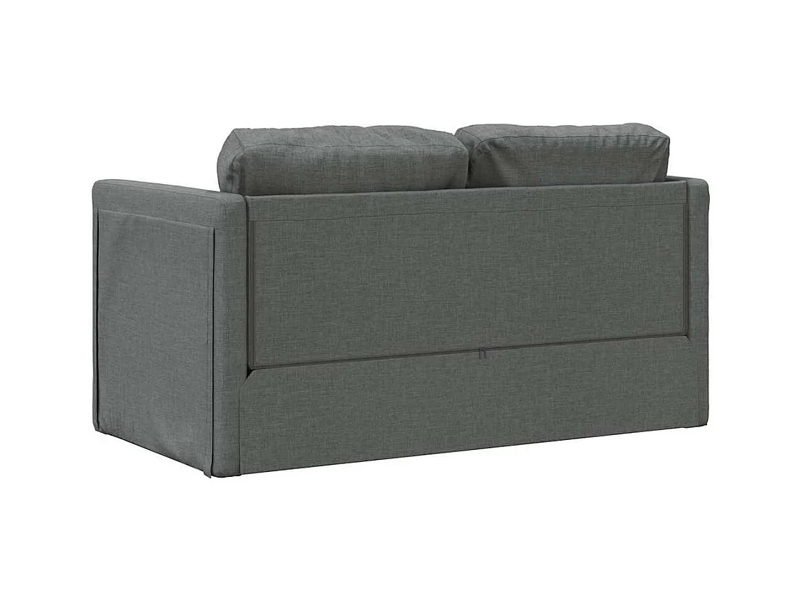 Divano letto 2 in 1 grigio scuro 112x174x55 cm tessuto