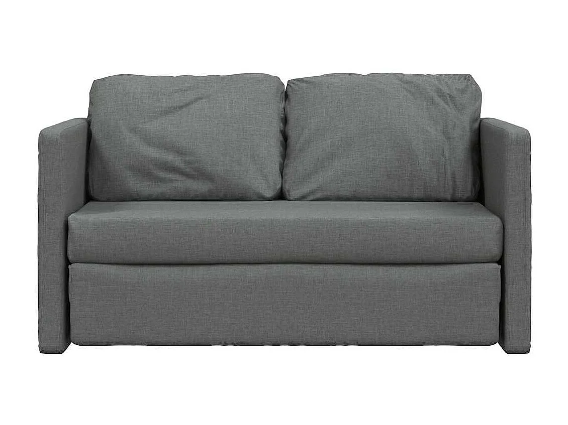 Canapé-lit 2 en 1 gris foncé 112x174x55 cm tissu