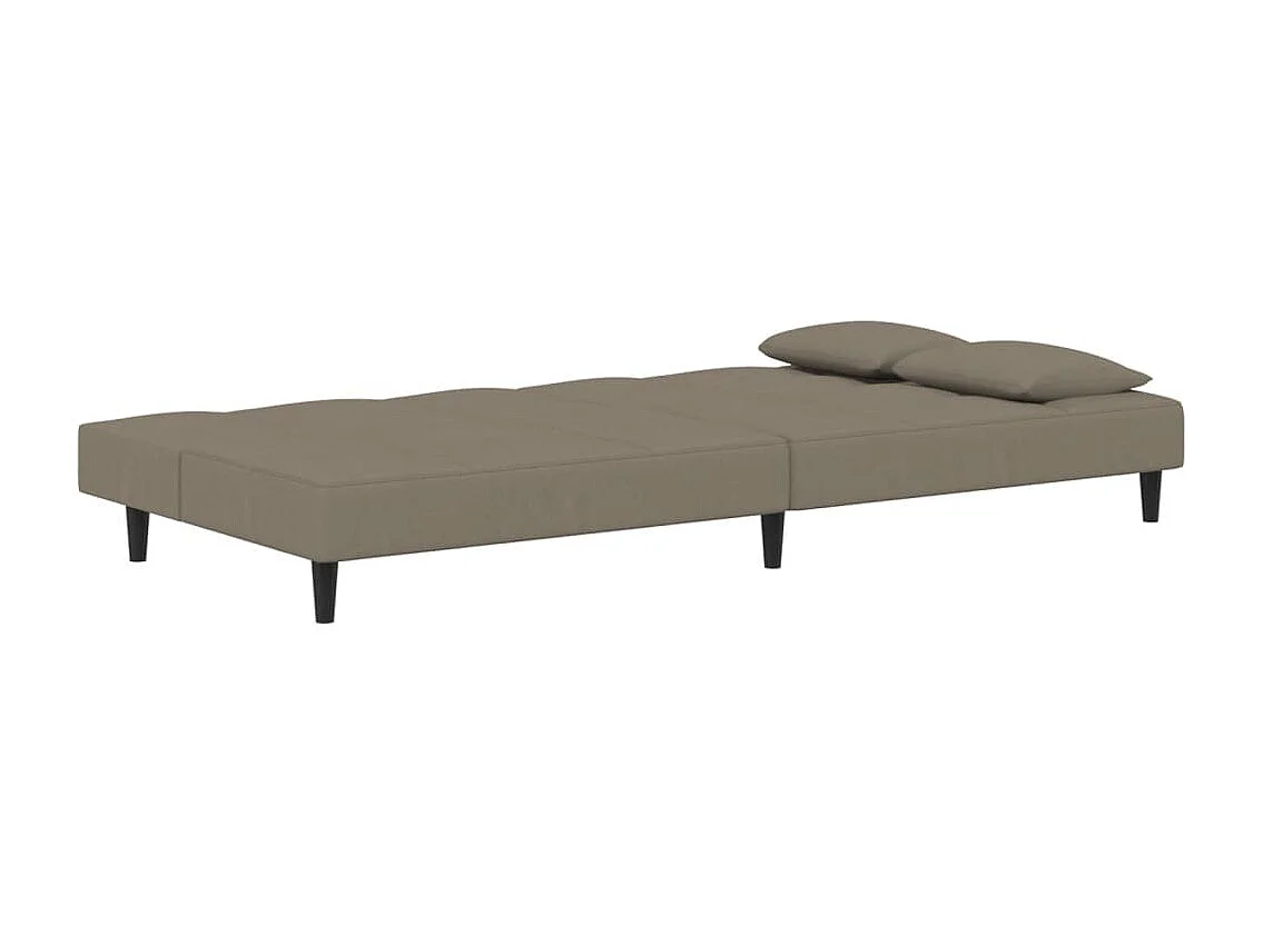 Sofá cama de 2 plazas con dos almohadas Terciopelo Gris Claro