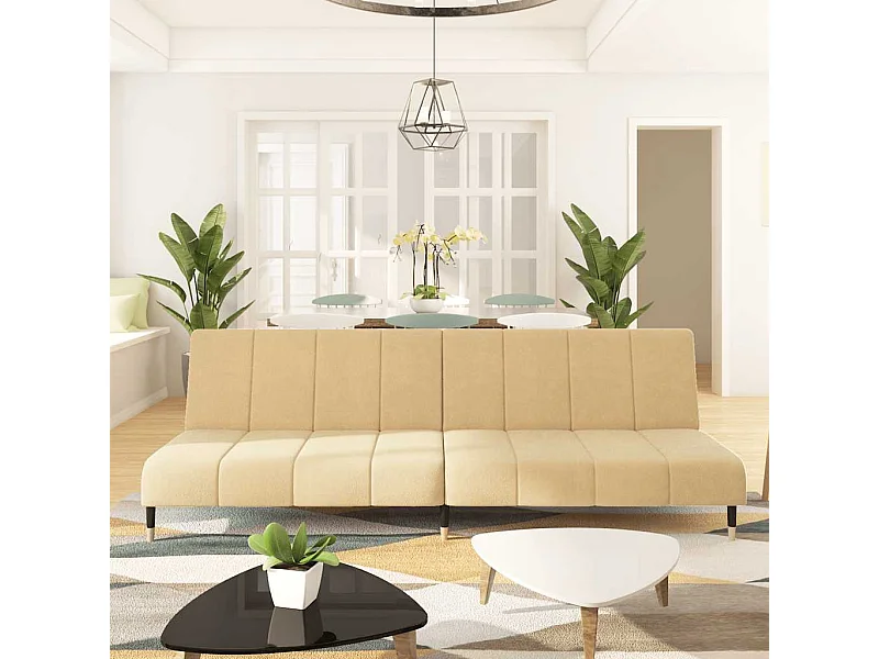 Crème fluwelen 2-zits slaapbank