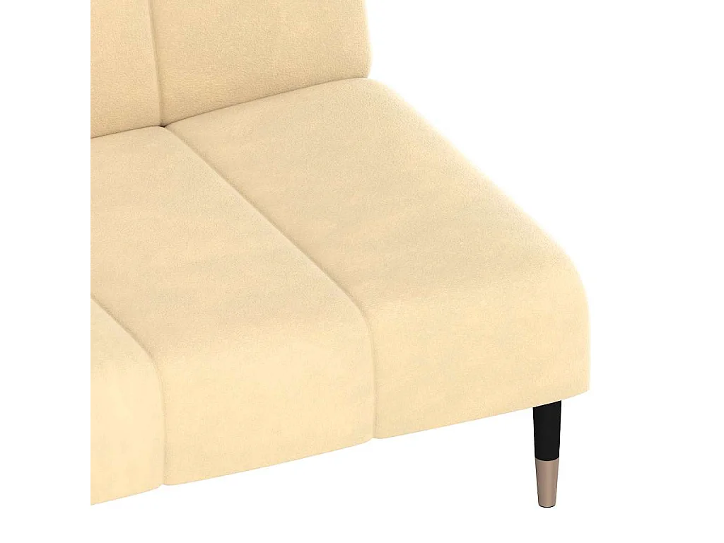 Canapé-lit à 2 places crème velours