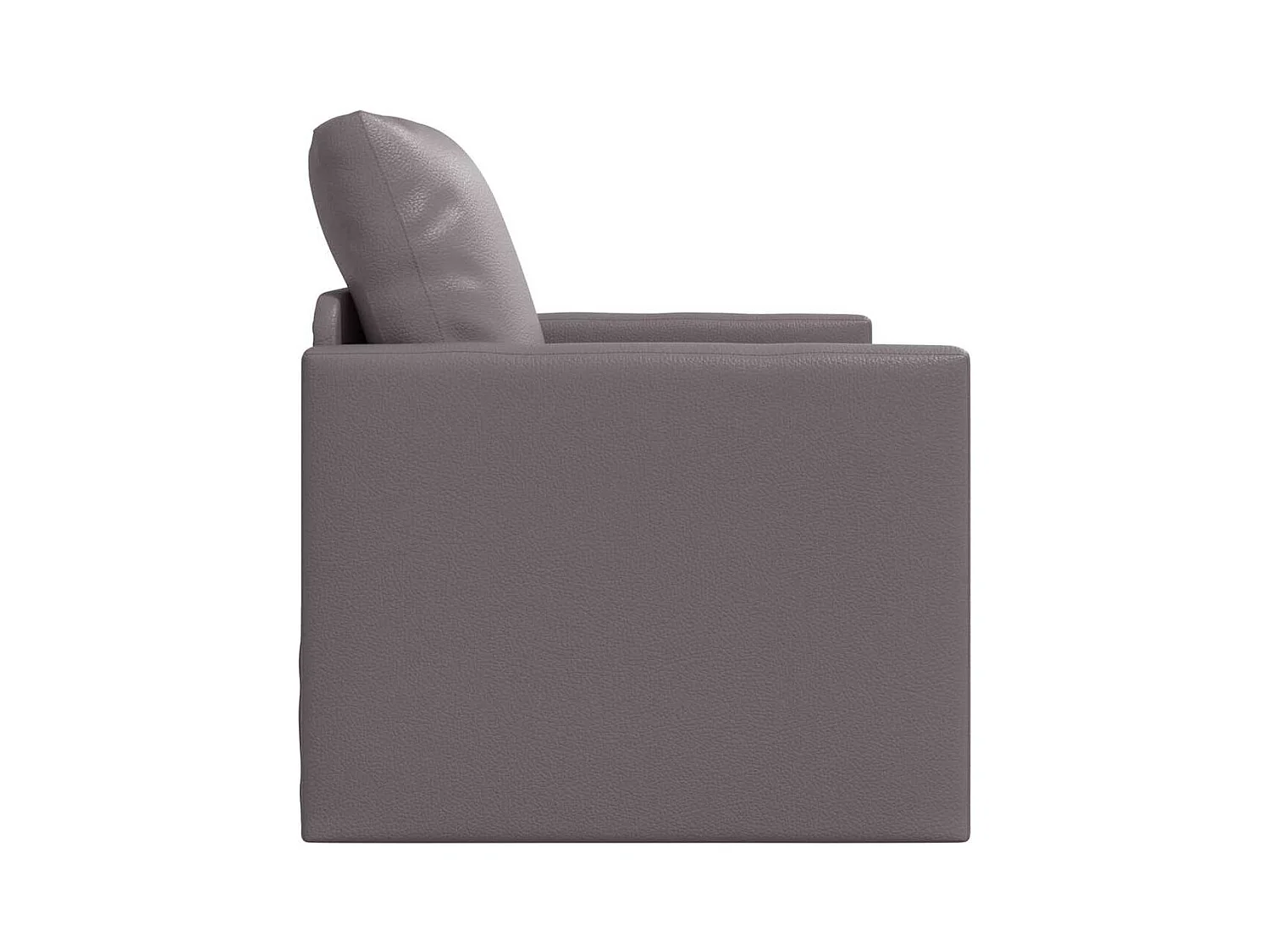 Divano letto da terra con cuscino grigio 74 x 77 x 81 cm in similpelle