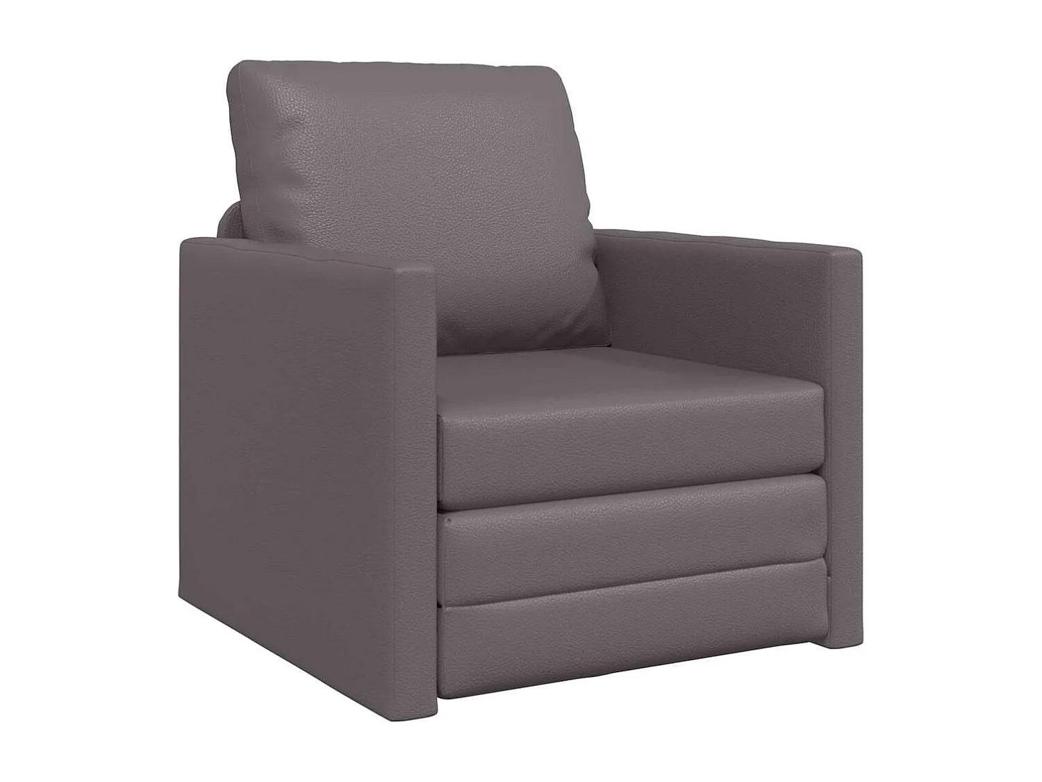 Sofa Lit de Sol avec coussin Gris 74 x 77 x 81 cm Faux cuir