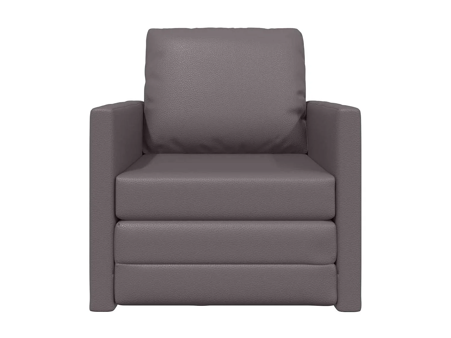 Sofa Lit de Sol avec coussin Gris 74 x 77 x 81 cm Faux cuir