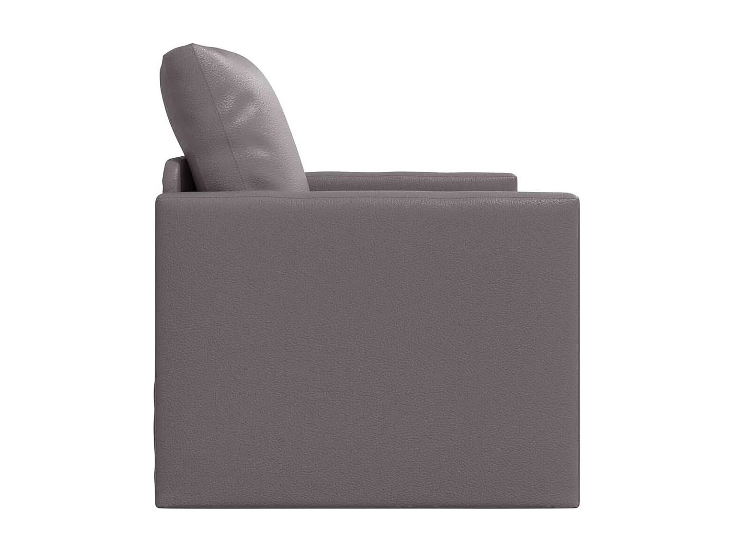 Sofa Lit de Sol avec coussin Gris 74 x 77 x 81 cm Faux cuir