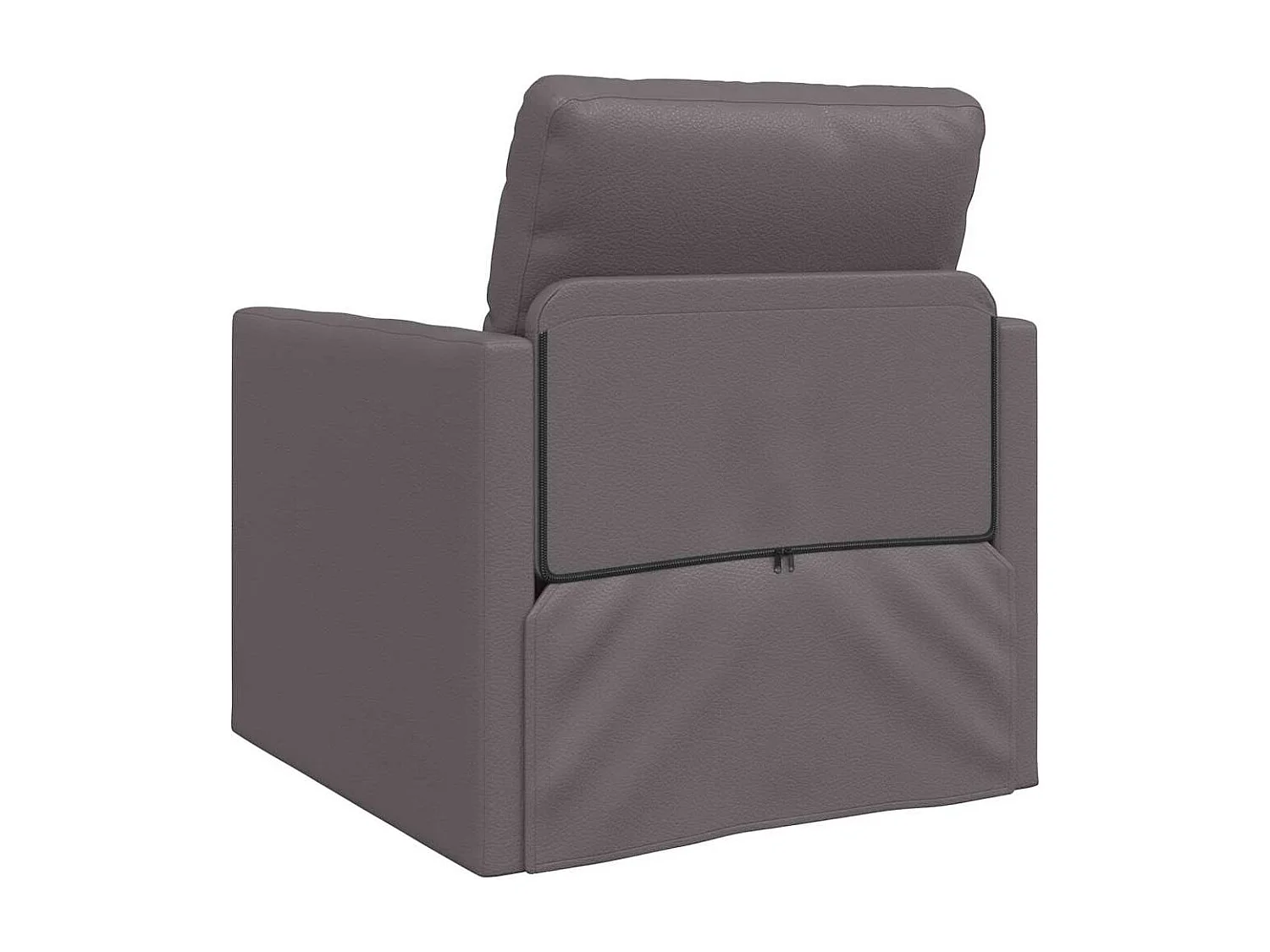 Sofa Lit de Sol avec coussin Gris 74 x 77 x 81 cm Faux cuir